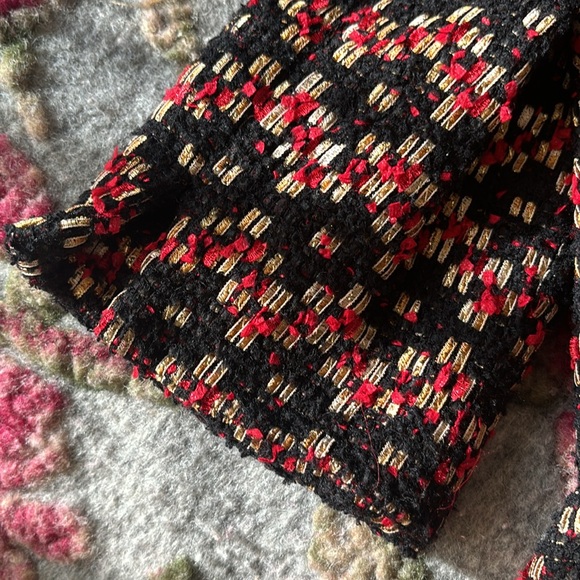 Worth Petite Checkered Black & Red Blazer size 2 - Picture 6 of 7